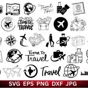Reise-Svg-Bundle, lustige Reise-Svg, Reise-Svg, Reise-Clipart-Svg-Dateien für Cricut, Urlaub svg, Silhouette