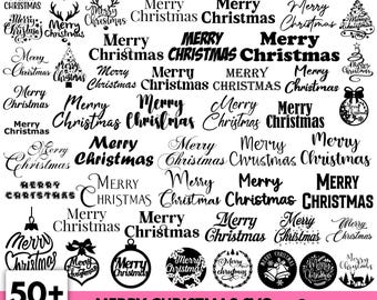 Christmas SVG Bundle: Holiday Ornaments, Winter Sayings (Digital Download)