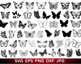 Butterfly SVG Bundle: Layered Butterfly Files for Cricut (Digital Download)