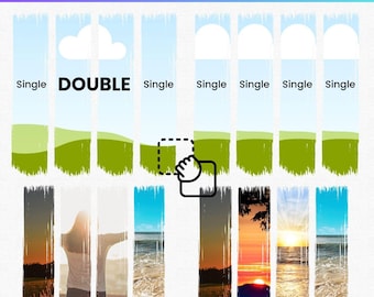 Brush Stroke Canva Template: Drag & Drop Image Frames (PDF Download)