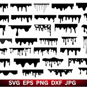DRIPPING BORDERS SVG Bundle, Dripping Borders Clipart, Dripping Borders Svg Files for Cricut