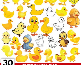 Duck SVG Bundle: Rubber Ducky Clipart, Cut File (Digital Download)