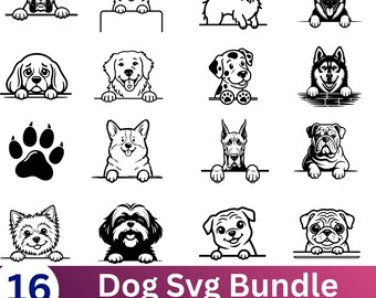 Dog Heads svg Bundle File, all Breeds Collection, Dog Clipart for Cricut,Laser Cut, High Quality Silhouette Graphic