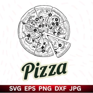 Pizza SVG Bundle: Food Clipart, Cut Files, Vector Graphics (Digital Download)