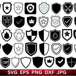 Shield SVG Bundle, Shield PNG Bundle, Shield Clipart, Shield SVG Cut Files for Cricut, Shield Silhouette, Badges Svg Png, Badge Svg