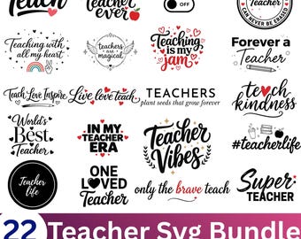 Teacher Svg Teacher Svg Bundle Back to School Svg Teacher Quote Svg Teacher Life Svg Teacher Elements Svg chool Svg