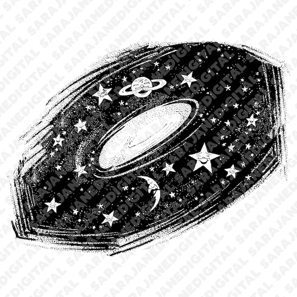 Solar system planets astronomy stars PNG SVG, vintage illustration sketch, clip art, hand drawn, Vector, Transparent Background, sticker