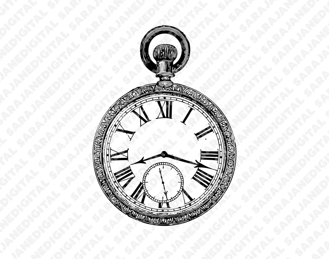 Old pocket watch hot sale drawing