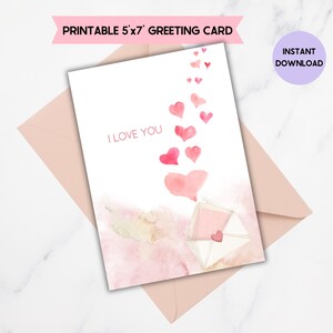 Cartão de Dia dos Namorados, Cartão de Amor para marido, ele, ela, esposa, Aniversário, Cartão de Amor para Imprimir, Cartão para Download Instantâneo