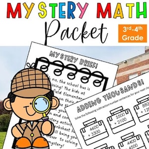 3rd Grade Maths Worksheets - Maths Puzzle, Maths Printable, Homework, Homeschool, Educational Activities