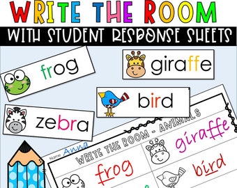 Write the Room: CVC Words & Digraphs - Literacy Worksheets