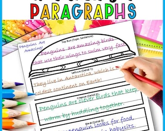 Paragraph Writing Worksheets: Elementary ESL Lesson (Printable & Digital)