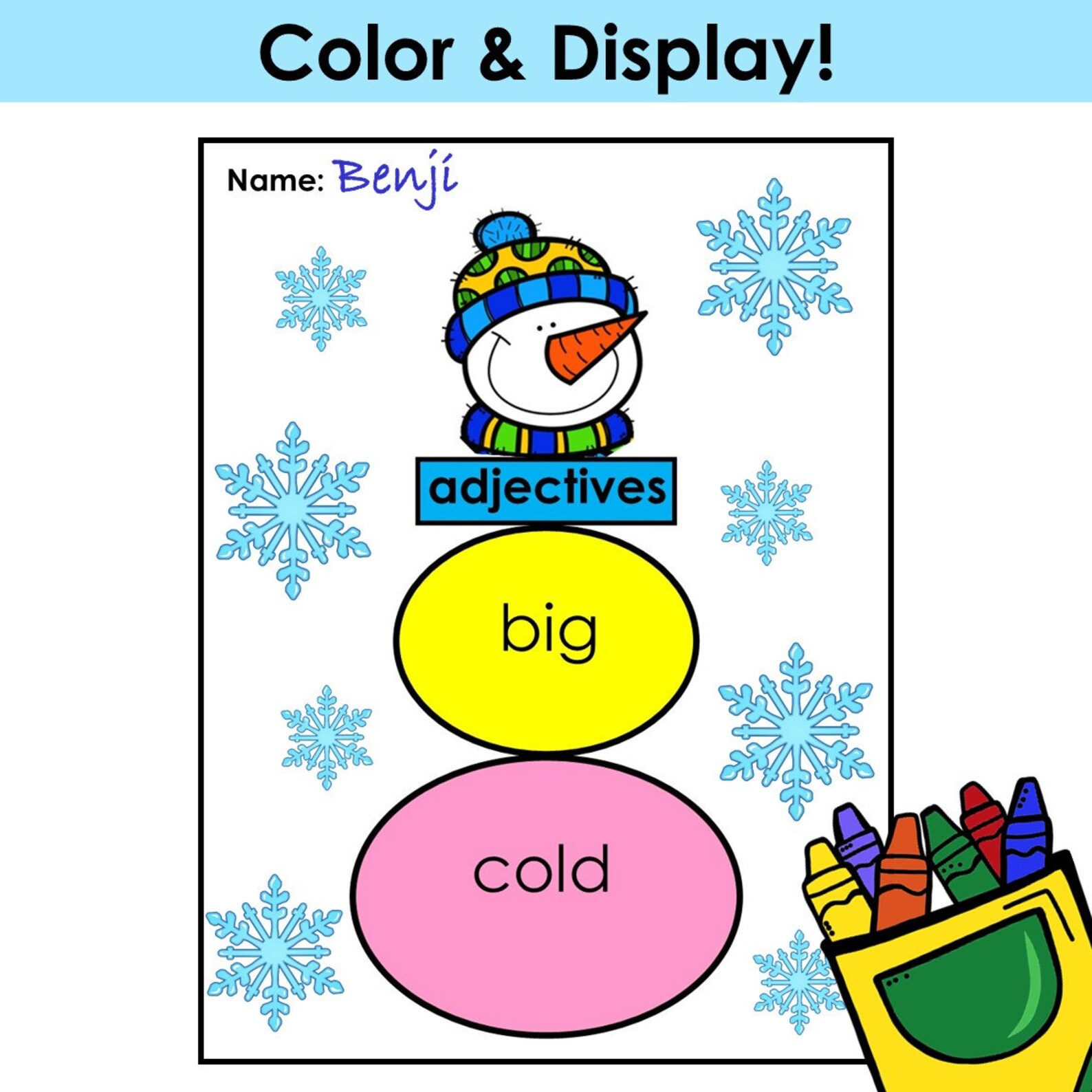 Snowmen at Night Book Activities Etsy