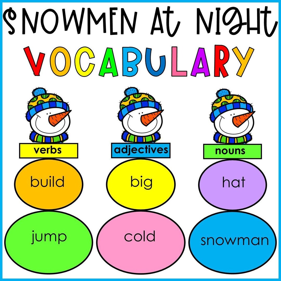 Snowmen at Night Book Activities Etsy