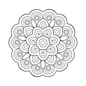 Mandala Adult Coloring Page