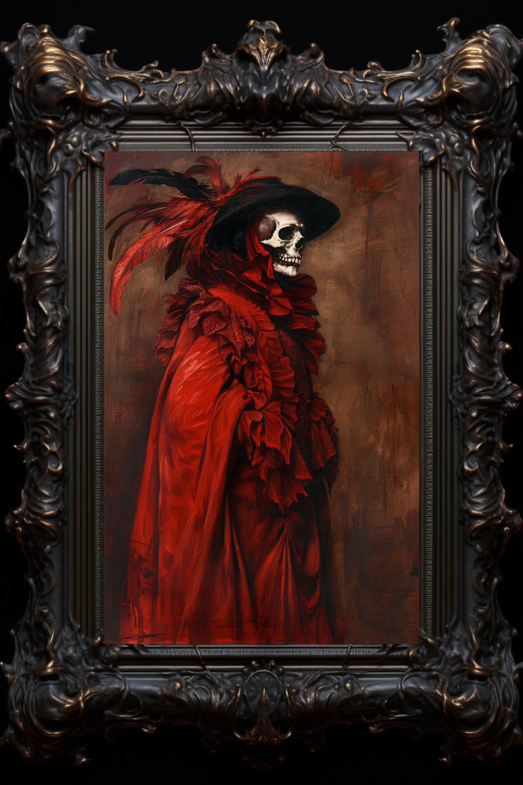 Masque Red Death Art Print, Edgar Allan Poe Literature