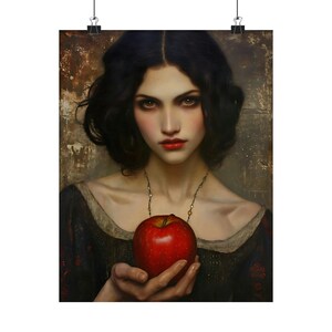 Snow White Art Print: Gothic Fairytale Portrait, Home Decor zdjęcie 5