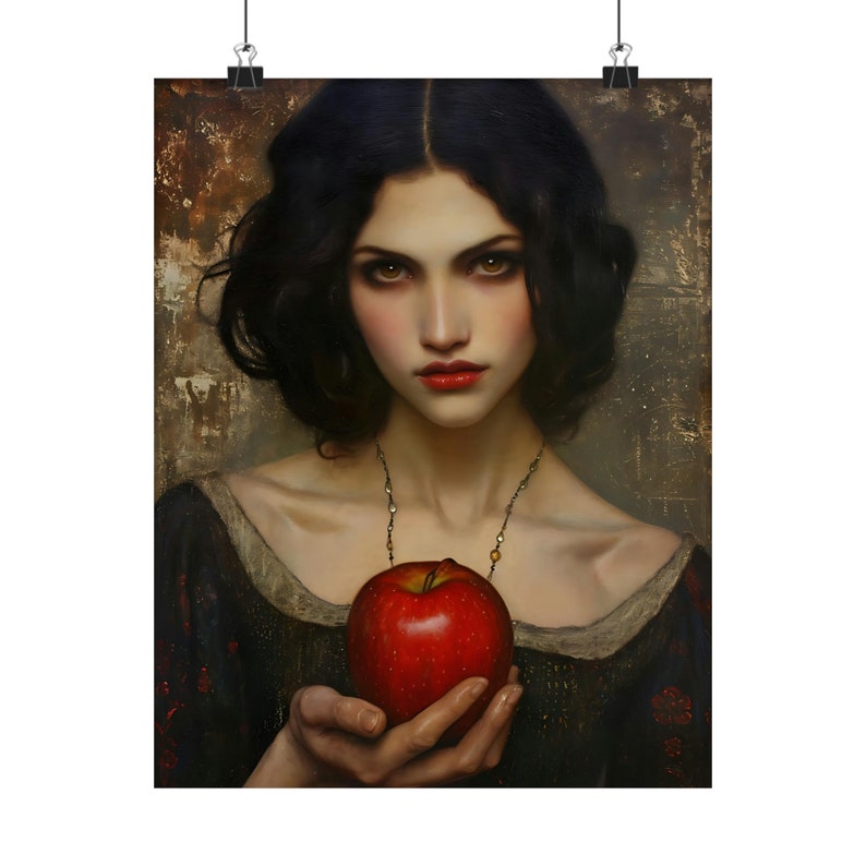 Snow White Art Print: Gothic Fairytale Portrait, Home Decor zdjęcie 5