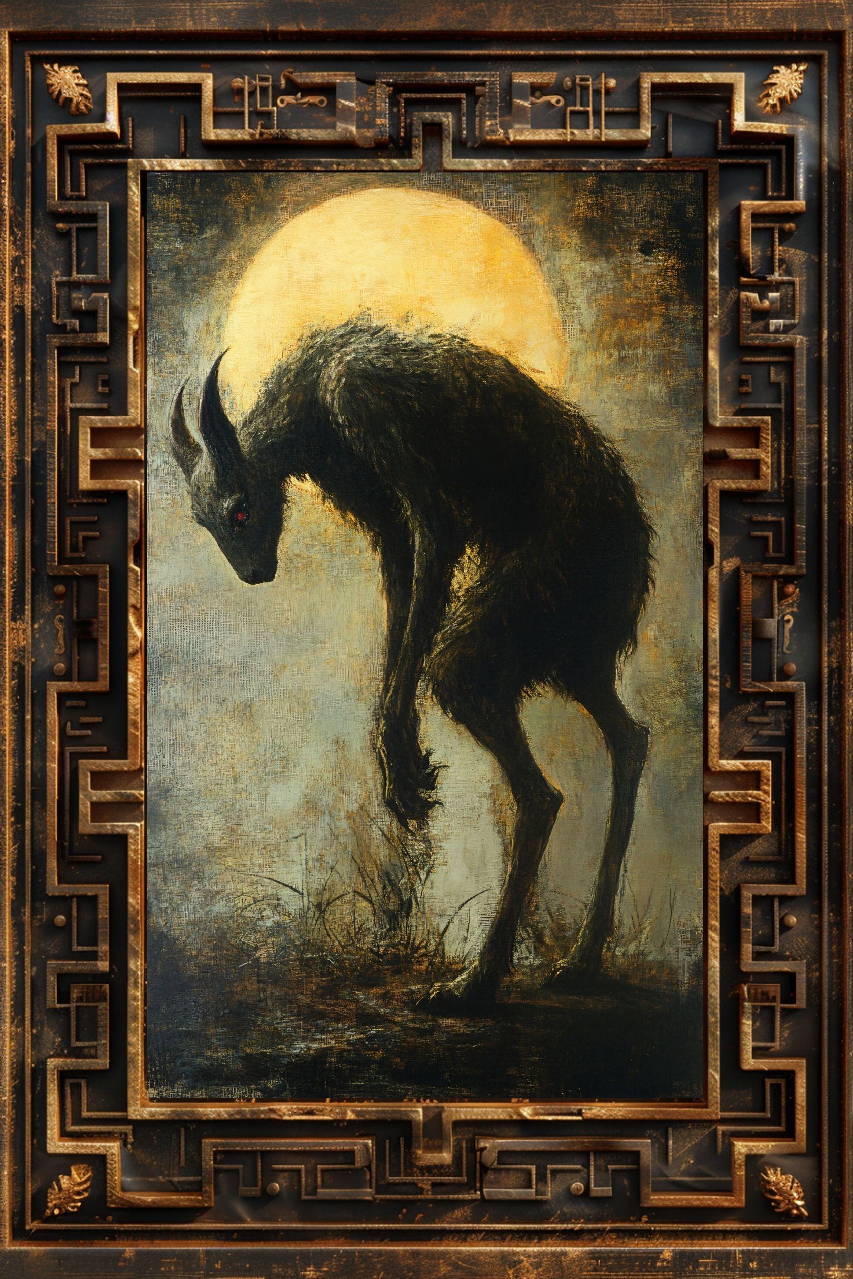 Púca Pooka Art Print, Celtic Irish Myth, Goblin Fairy Faerie, Mythical Monster Creature, Folklore Myth Magic Supernatural, Cryptid Legend