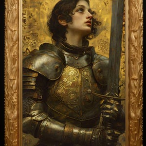 Joan of Arc Art Print: Saint Martyr Warrior, French History