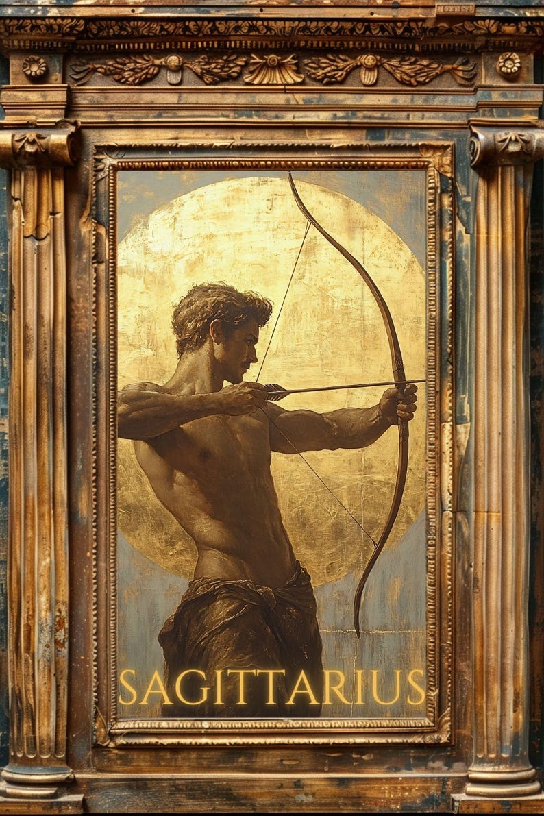 Saggitarius Rising. Artist Sagittarius Zodiac Art Print | Astrology Wall Decor - Etsy