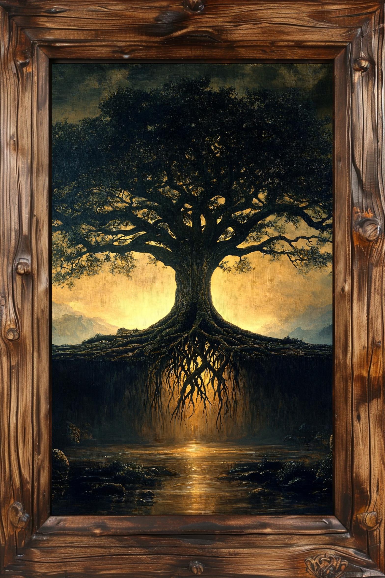 Yggdrasil Art Print: Norse World Tree, Nordic Mythology - Etsy
