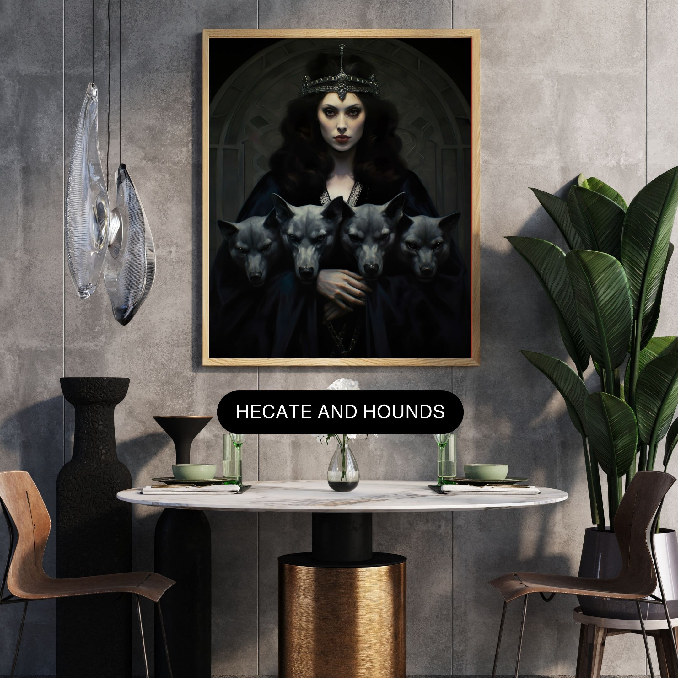 Hecate and Hounds Poster Greek Goddess Mythology Arcane Occult - Etsy
