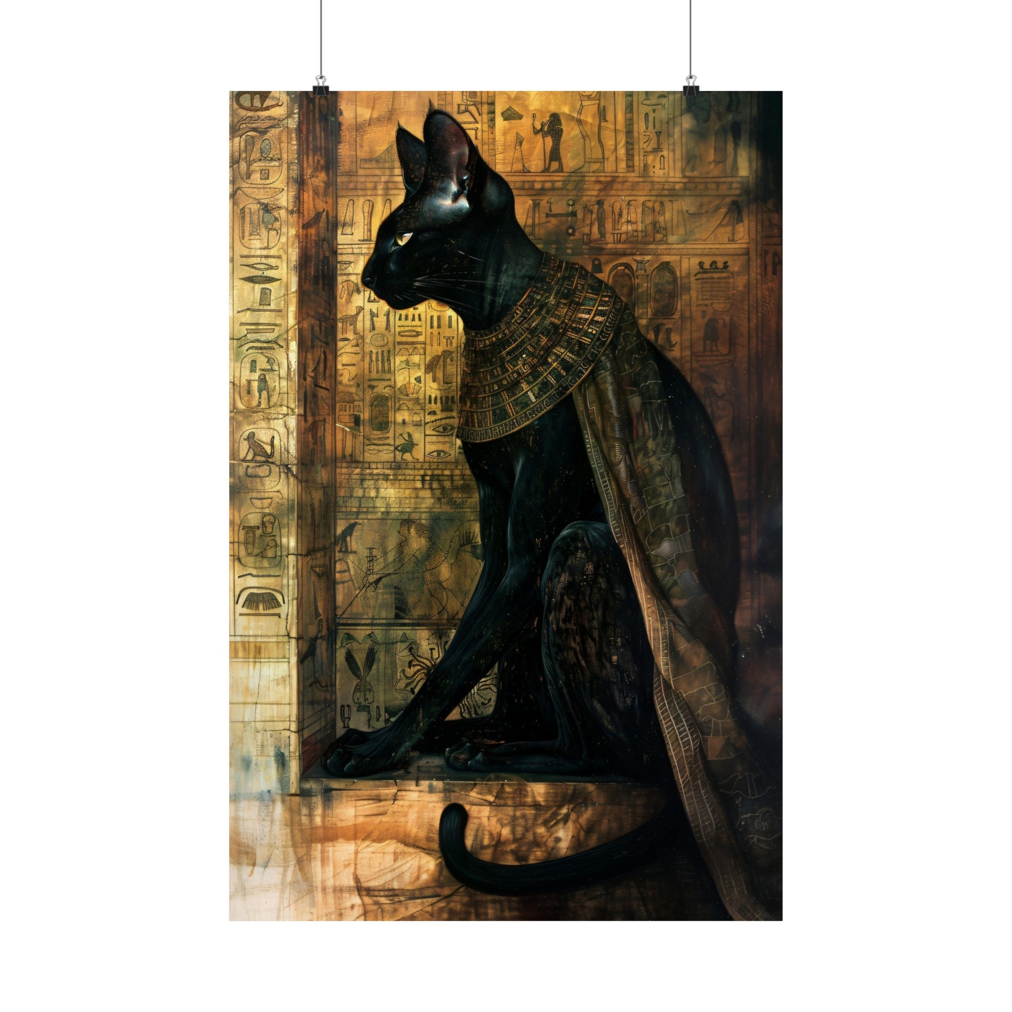 Bastet Art Print: Egyptian Cat Goddess Mythology Wall Decor - Etsy