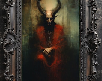 The Devil Tarot Card Art Print | Major Arcana Gothic Decor