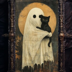 ghost-and-black-cat-halloween-art-print-spooky-gothic-illustration-etsy
