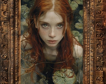 Naiad Art Print: Greek Mythology Water Nymph Portrait