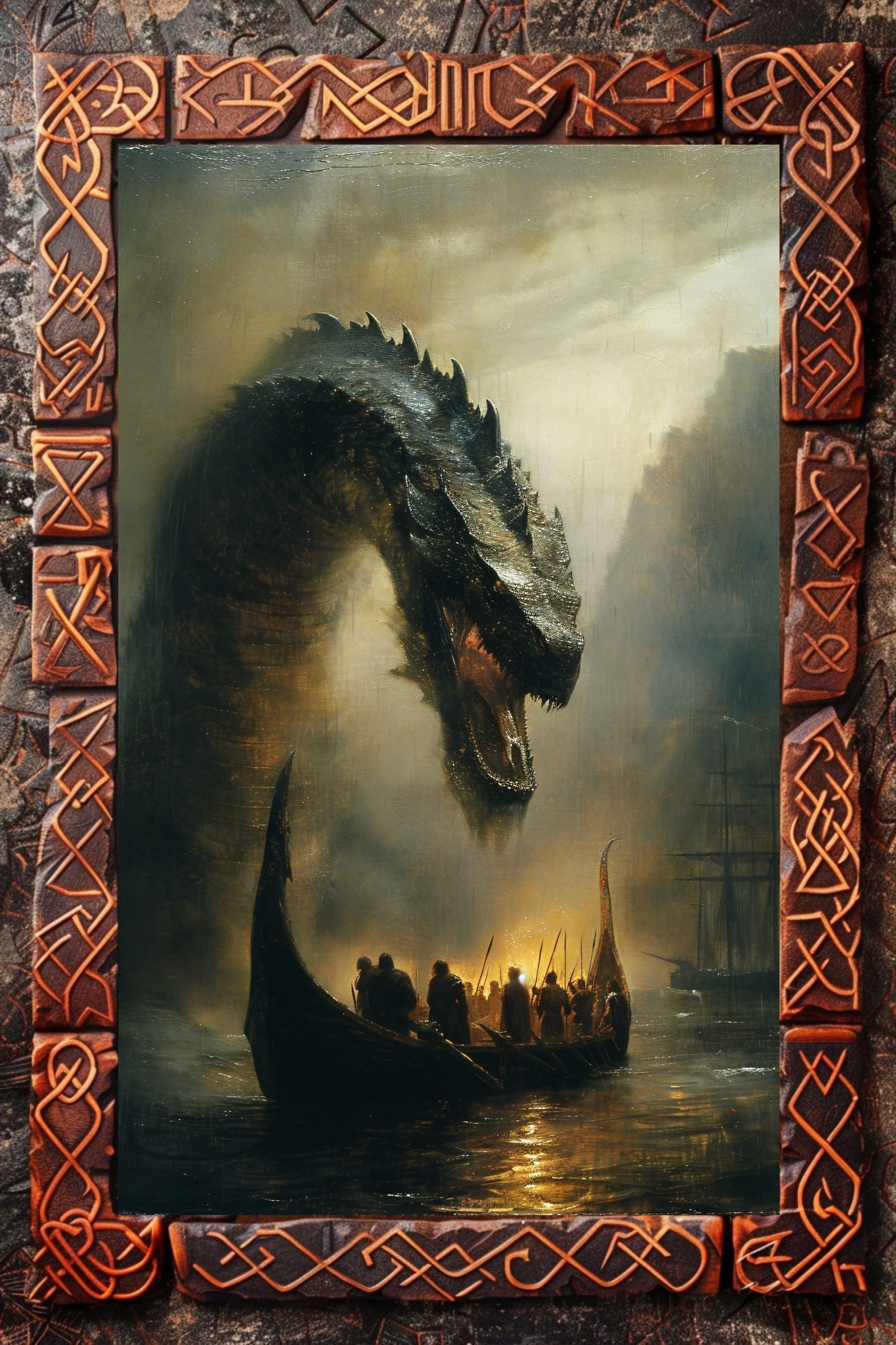 Legendary Fire Dragon A Study in Intensity and Shadows Free stock