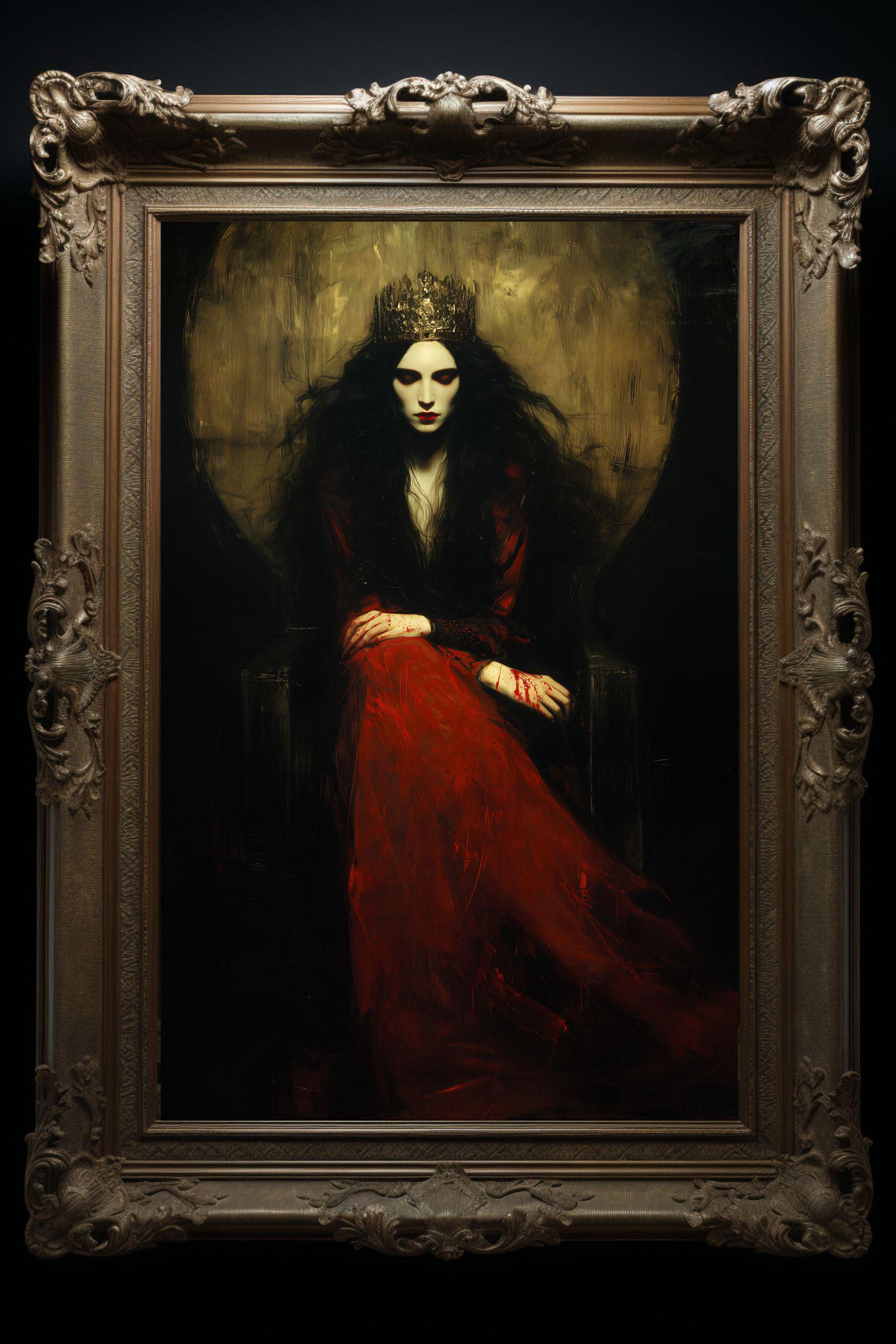 Vampire Queen Art Print | Gothic Dark Fantasy Wall Art - Etsy