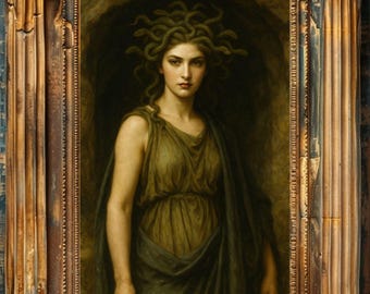 Medusa Art Print: Gothic Dark Feminine Greek Mythology Wall Decor