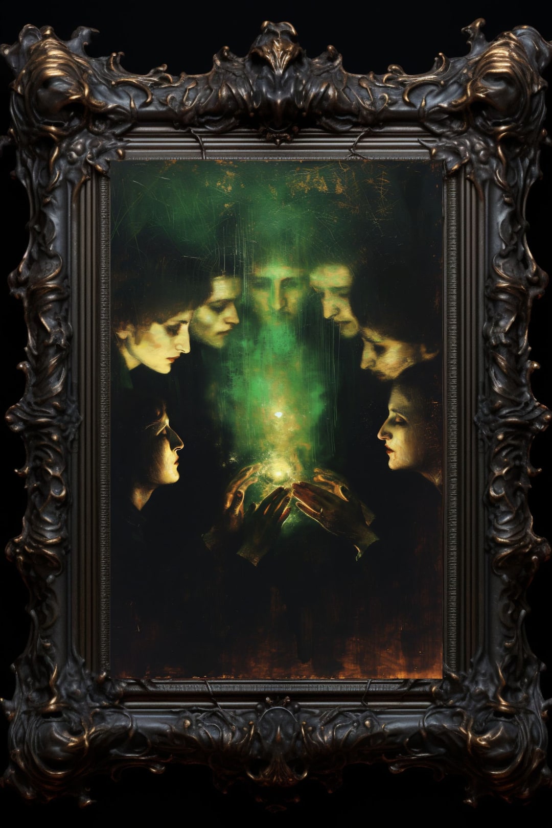 Seance Art Print Dark Gothic Fantasy Medium Psychic Phenomena Il 1080xN.6040257395 Mh52