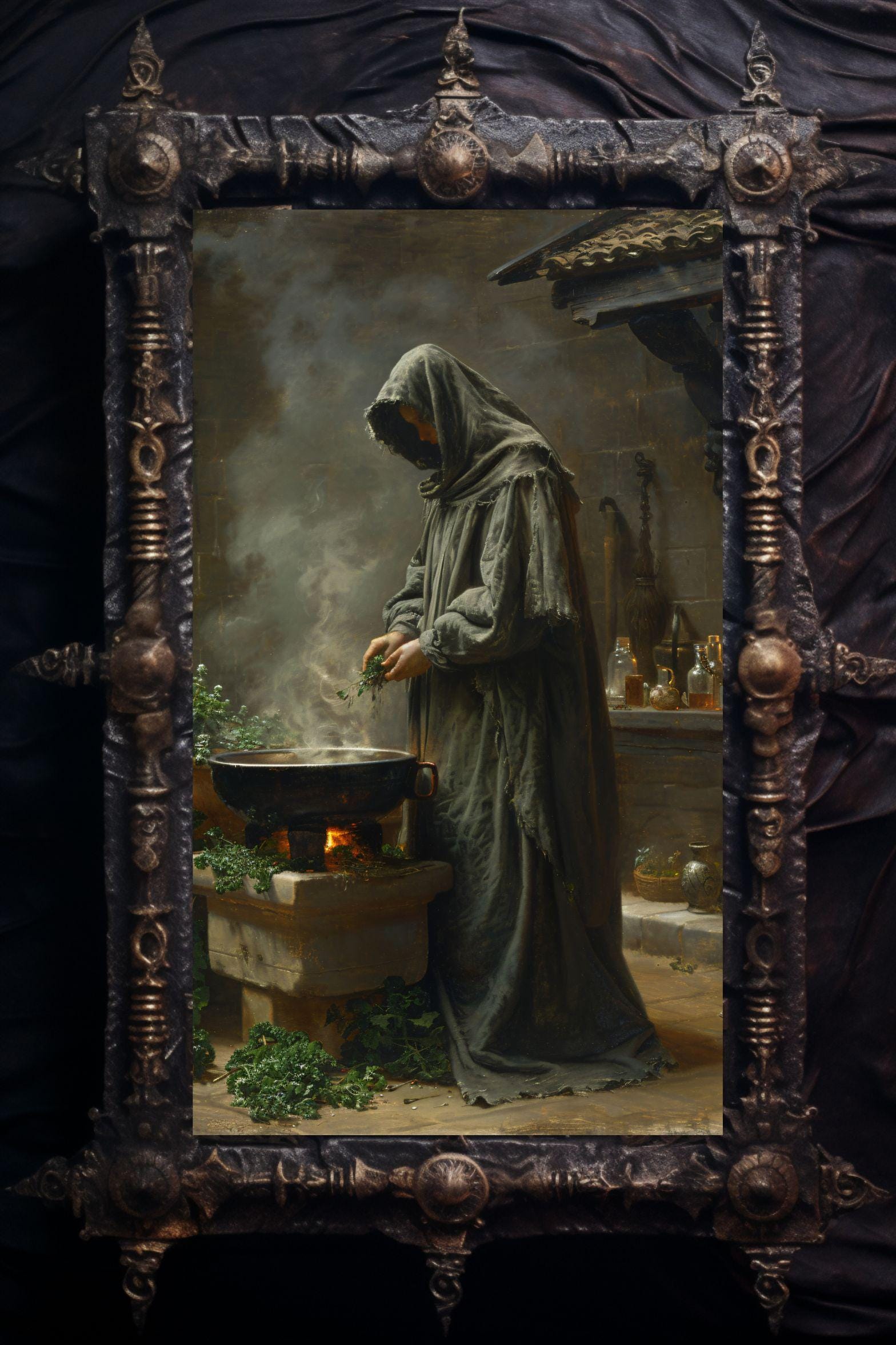 Gothic Herbalist Art Print: Medieval Apothecary Decor - Etsy