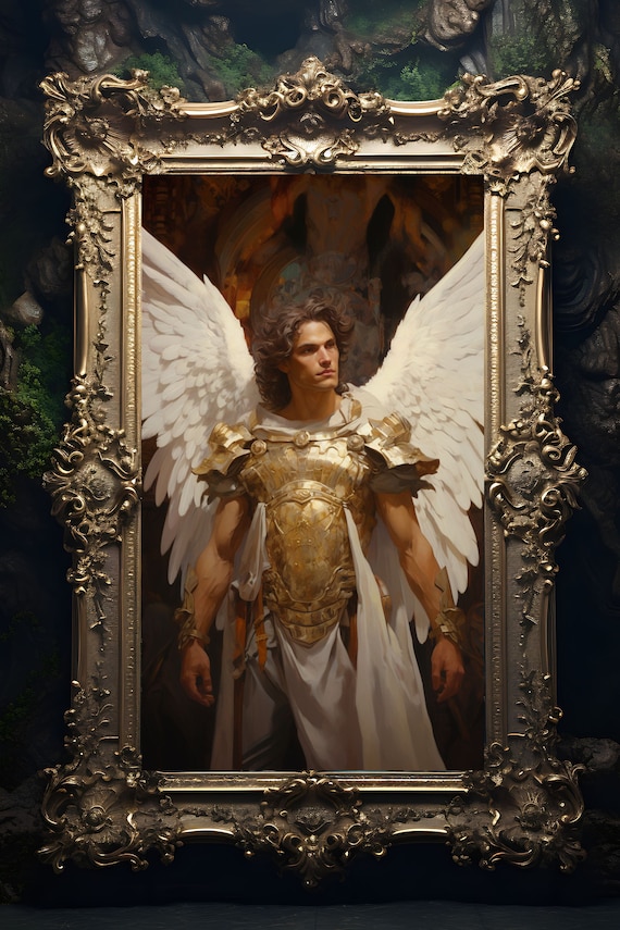 Archangel Michael Art Print: Divine Guardian Home Decor - Etsy