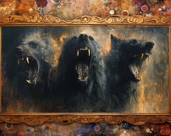 Cerberus Art Print: Greek Mythology Monster Dog Wall Decor