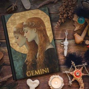 Diário de capa dura de Gêmeos, Caderno de Astrologia do Zodíaco Cósmico, Diário de Horóscopo dos Sonhos, Constelação Celestial, Signo Solar, Presente de Aniversário