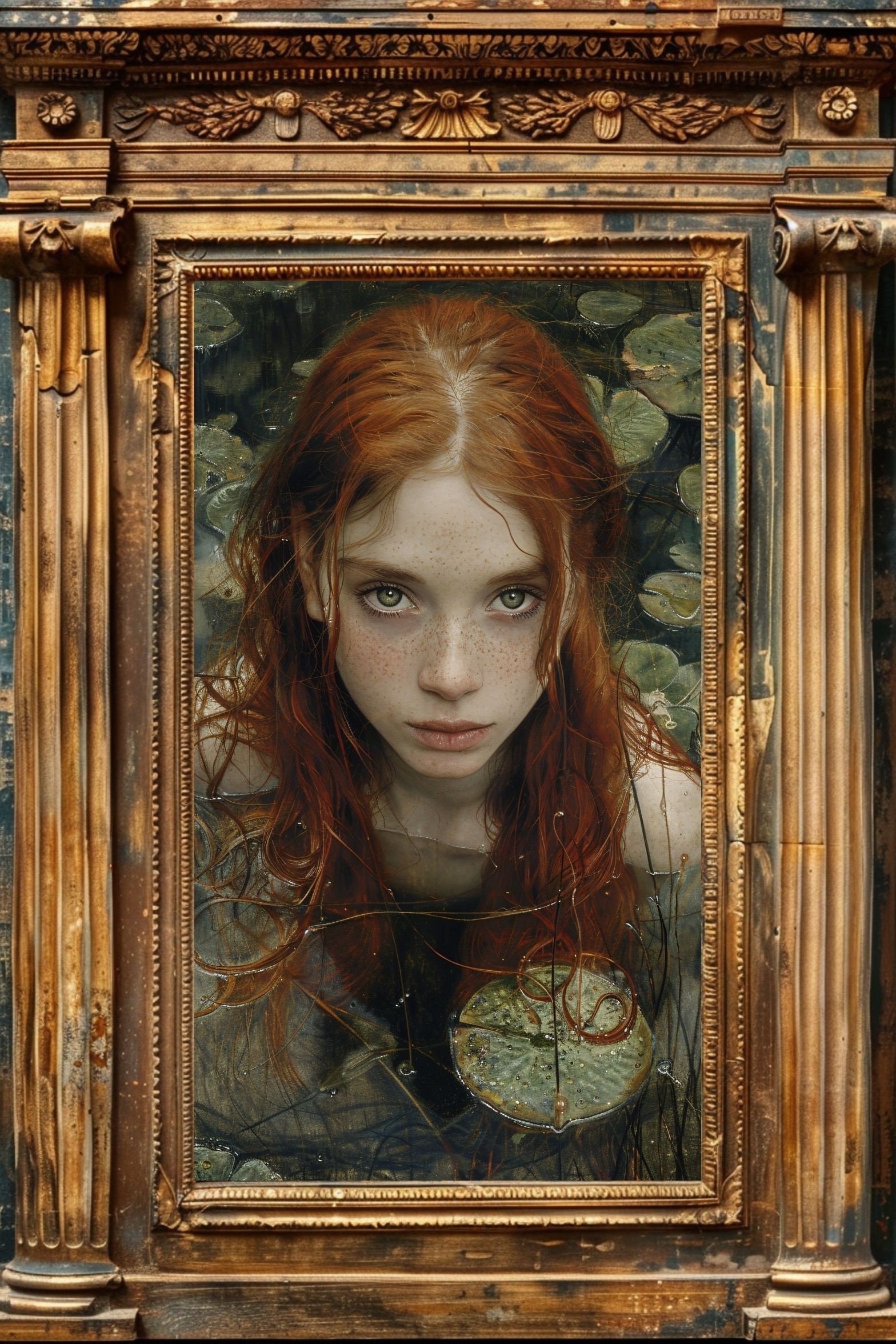Naiad Art Print: Greek Mythology Water Nymph Portrait - Etsy