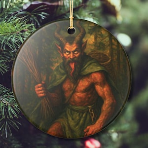 Krampus Christmas Ornament: Gothic Holiday Decor, Dark Yule Tree Decoration
