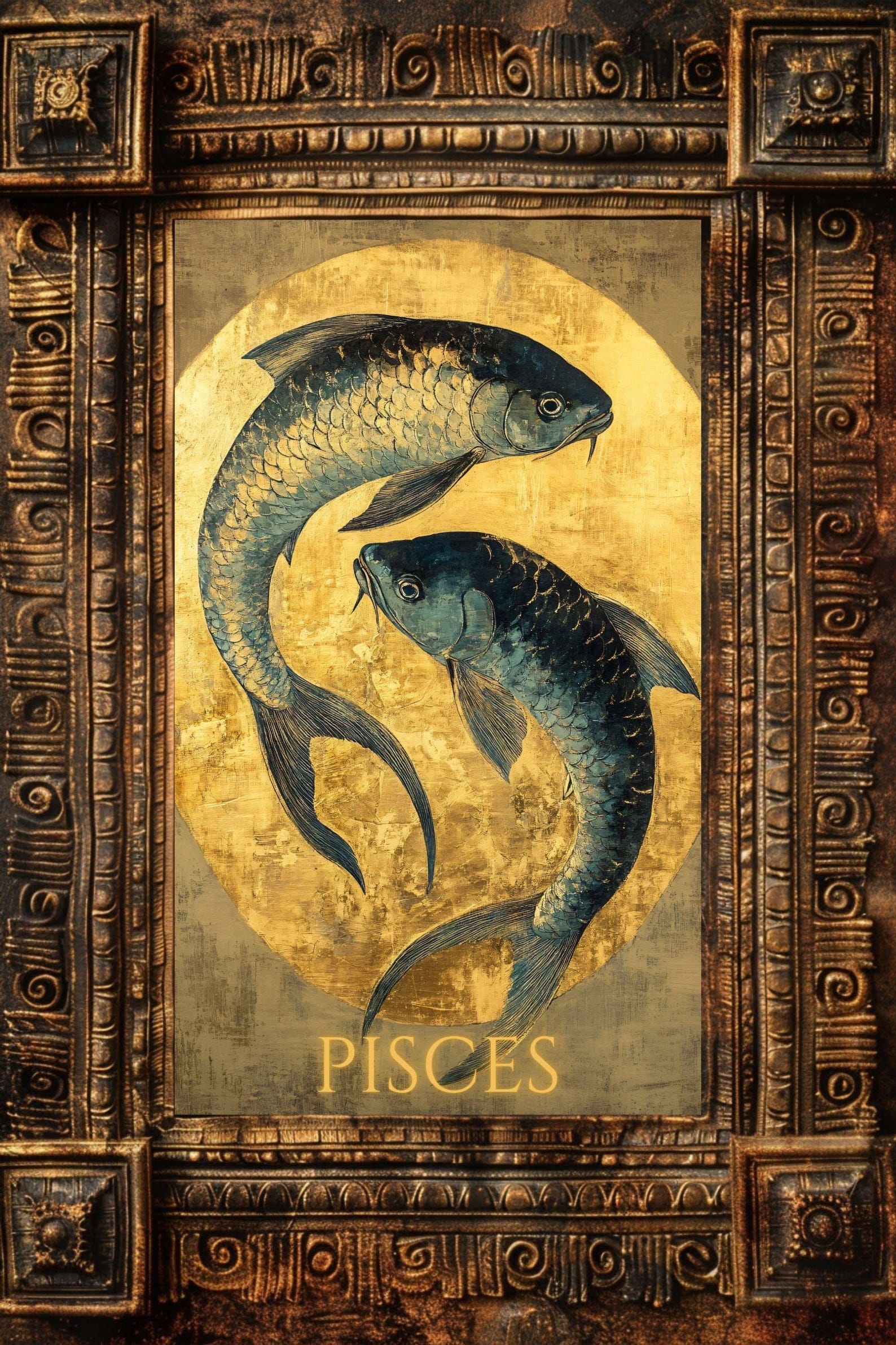Pisces Zodiac Art Print, Astrology Wall Decor, Constellation Poster ...