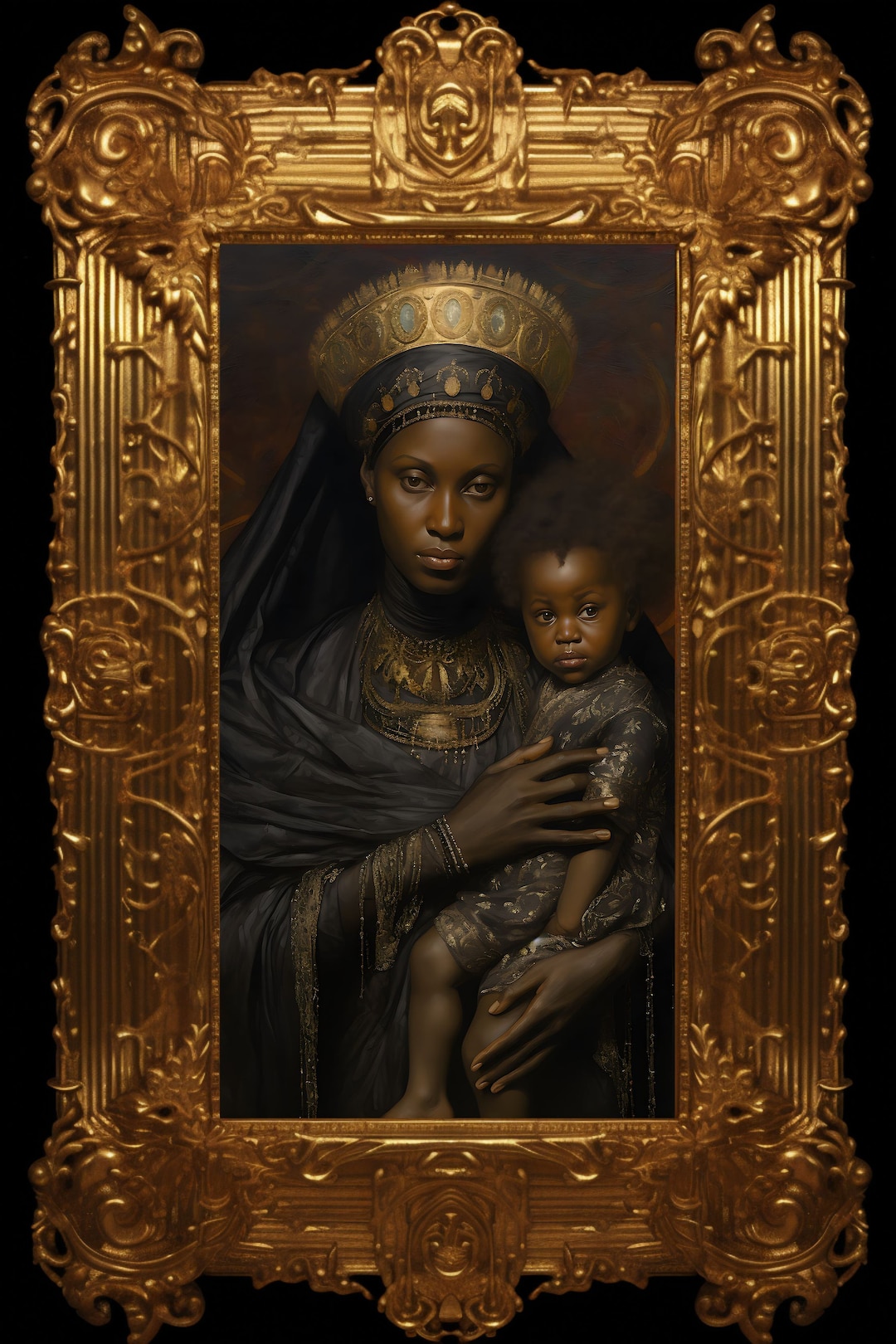 Black Madonna and Child Art Print: African Christian Home Decor - Etsy