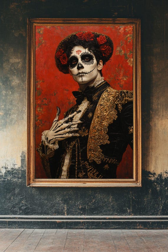 El Catrín Art Print: Día de los Muertos Matador Decor