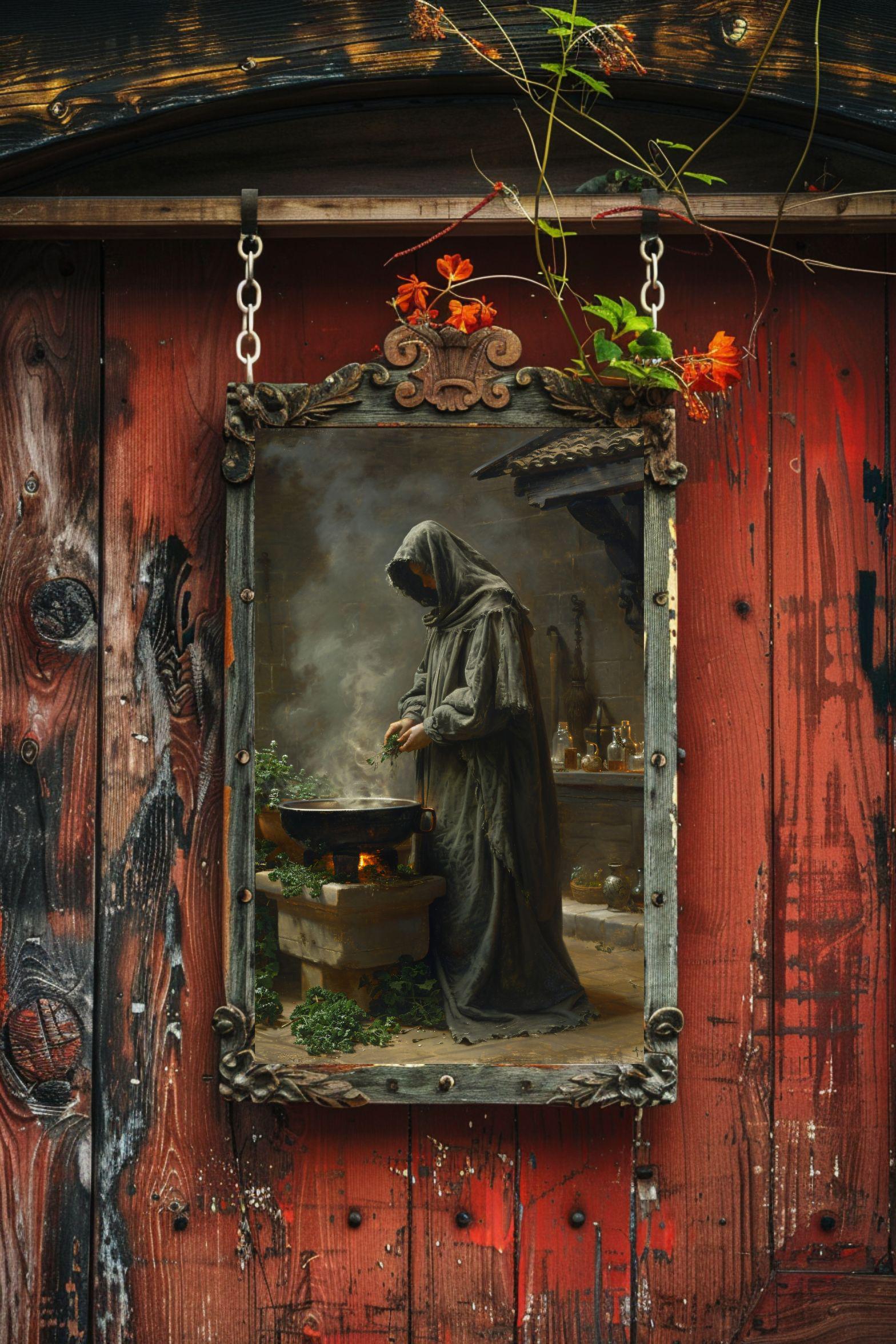 Gothic Herbalist Art Print: Medieval Apothecary Decor - Etsy