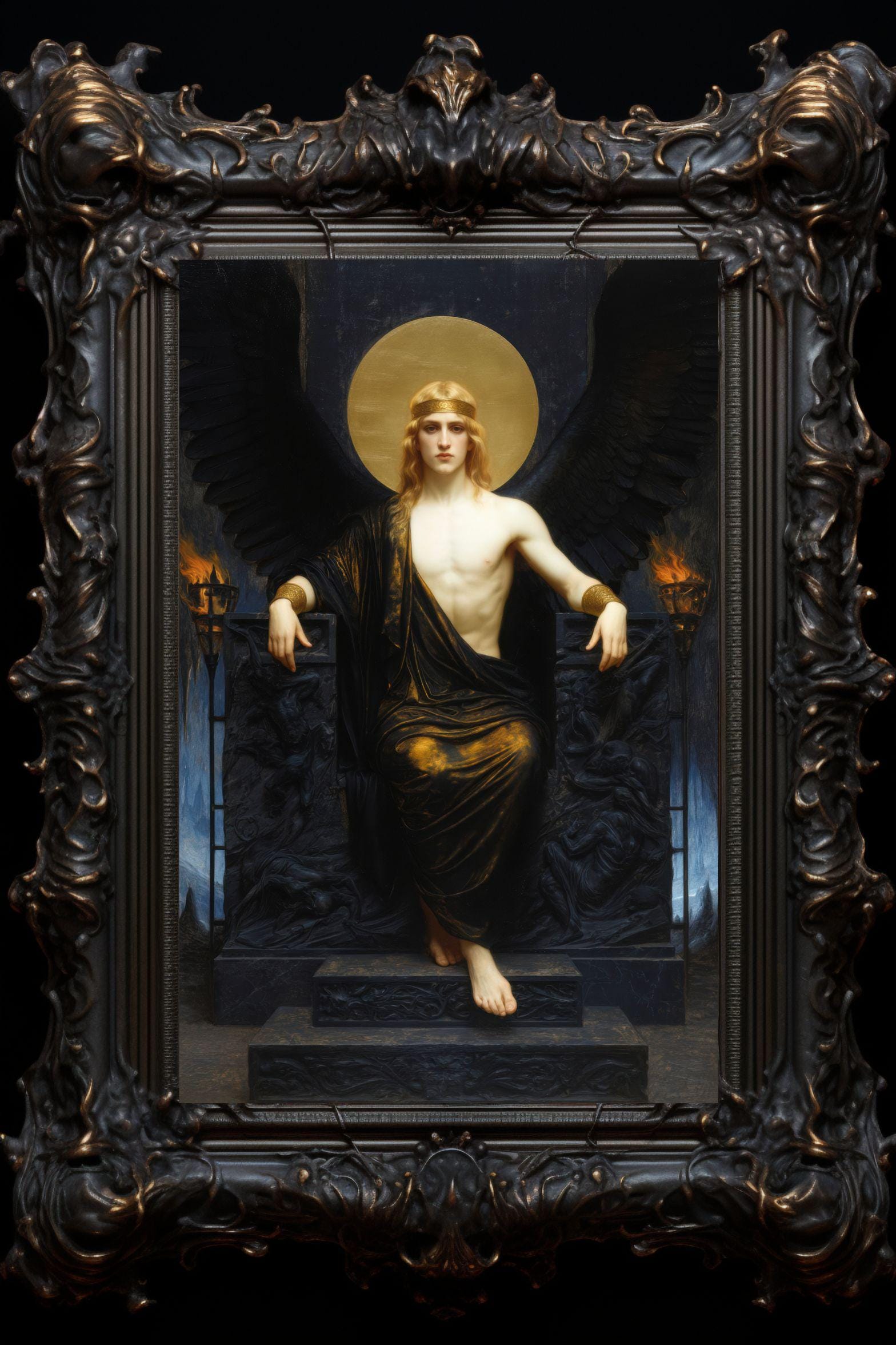 希少 Artpical Lucifer + PW&GPA BAGA セット Lucifer Light Bringer Art Print | Dark Occult Home Decor - Etsy