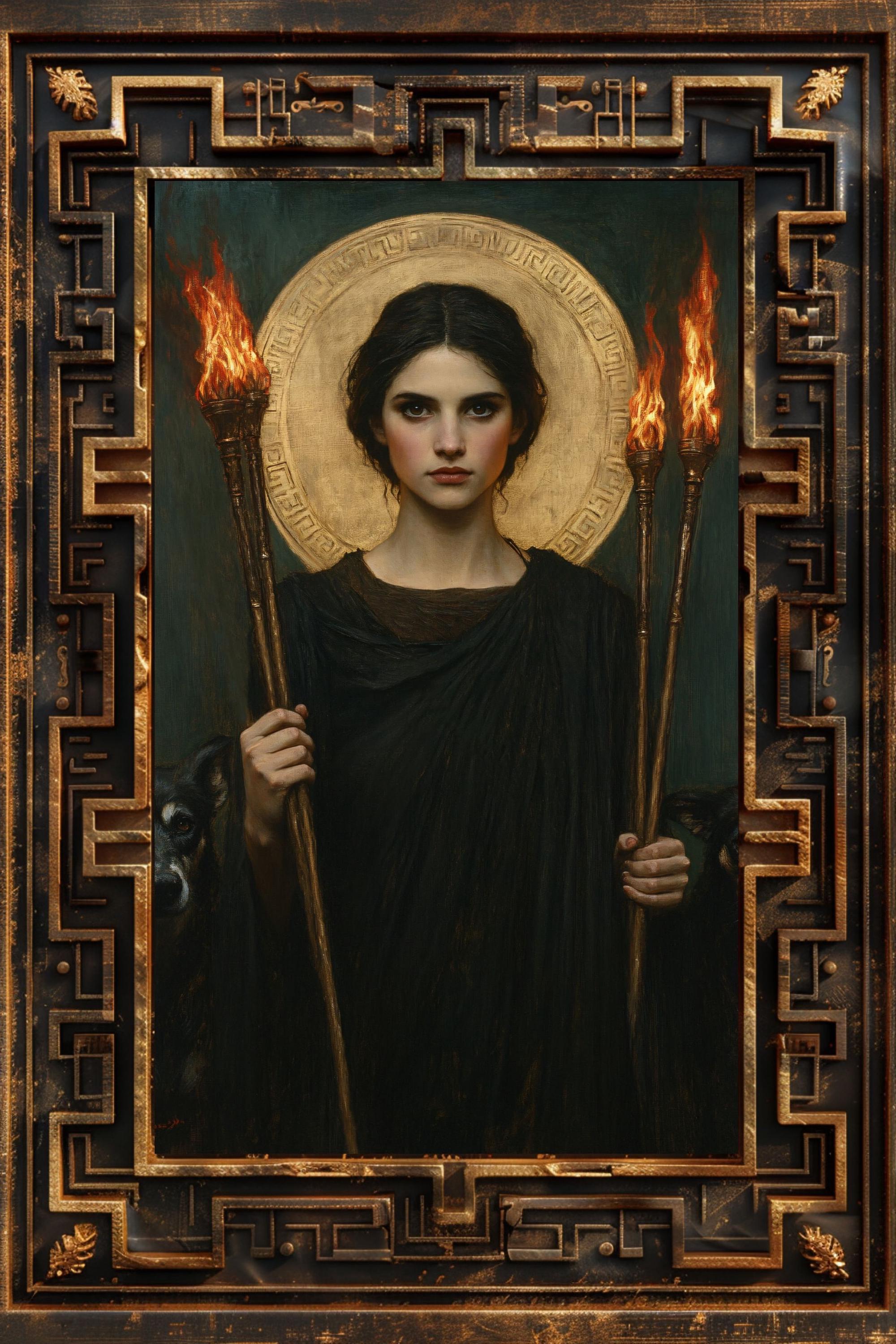 Hecate Art Print: Greek Goddess of Magic, Wiccan Pagan Decor - Etsy
