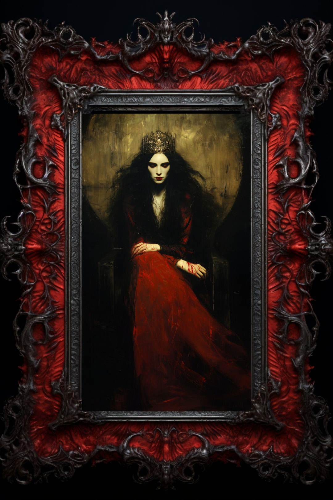 Vampire Queen Art Print | Gothic Dark Fantasy Wall Art - Etsy