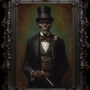 Baron Samedi Art Print Poster Wall Hanging Home Décor Poster Vodou Voodoo Deity God Spiritual Magic Loa Haiti New Orleans Magic Witchcraft