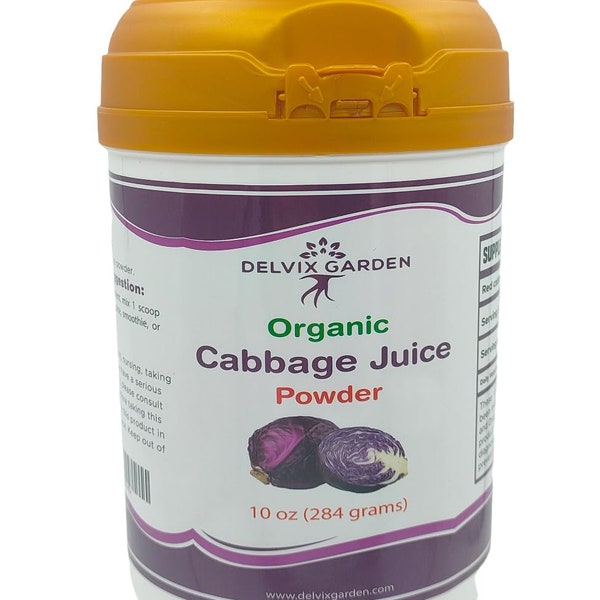 Cabbage Juice Powder Made with Pure Red Cabbage Powder, 10 Oz Red Cabbage Powder